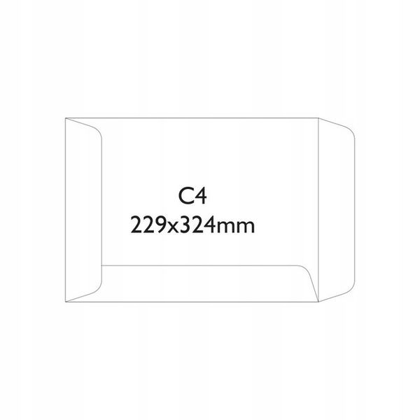 Koperta biurowa C4 format A4 białe SK 250 szt. zdjęcie 3