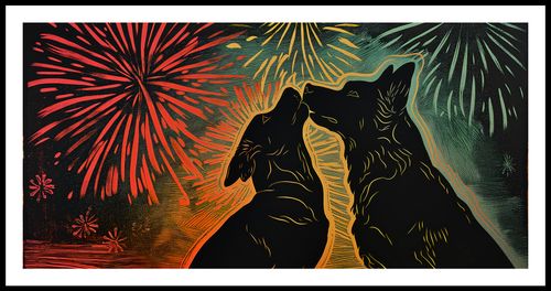 Plakat 91,3x44,5cm Psi Uścisk na Arena.pl