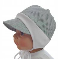 czapka letnia przewiewna ażurowa dziurkowana 1-4m 37-41cm