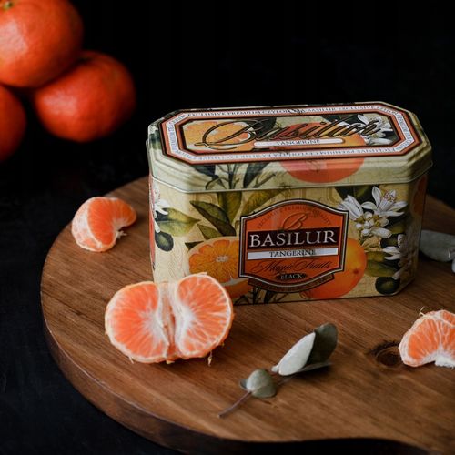 Basilur TANGERINE czarna herbata MANDARYNKA torebki PUSZKA - 20 x 2 g na Arena.pl