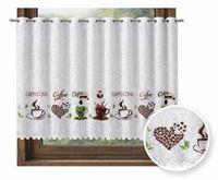 ZAZDROSTKA zazdroska firana kuchenna KAWA COFFE druk 300x60 + Obszycie