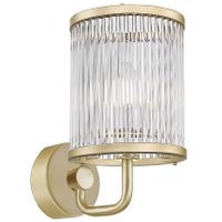 Lampa ścienna SERGIO W0528-01F-V6AC klasyczna szklany kinkiet złoty