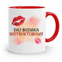 Dla Instruktora Prawa Jazdy Kubek Czerwony Prezent Z Nadrukiem Ze Zdjęciem