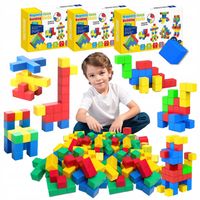 Klocki Magnetyczne KOSTKI 3D budowlane konstrukcyjne Sześciany GIGA ZESTAW