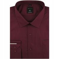 Koszula Męska Elegancka Wizytowa Biznesowa do garnituru gładka bordowa