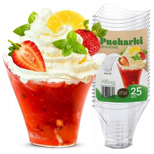 PUCHAREK POJEMNIK na deser GÓRA FALISTA WAVES 25 sztuk PRZYSTAWKI PRZEKĄSKI na Arena.pl