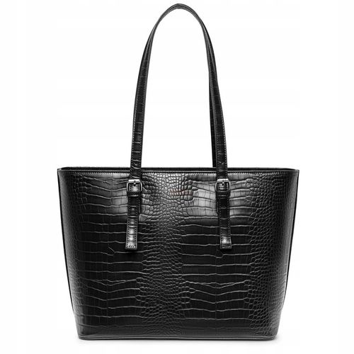 Torebka Damska Shopper Na Ramię PUCCINI Duża Mieści A4 Czarna BML054D-1 na Arena.pl