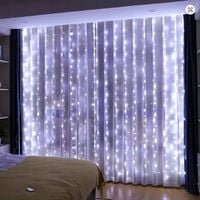 KURTYNA ŚWIETLNA 200 LED 3x2 LAMPKI ŚWIĄTECZNE NA OKNO ŚWIETLNA Z HACZYKAMI