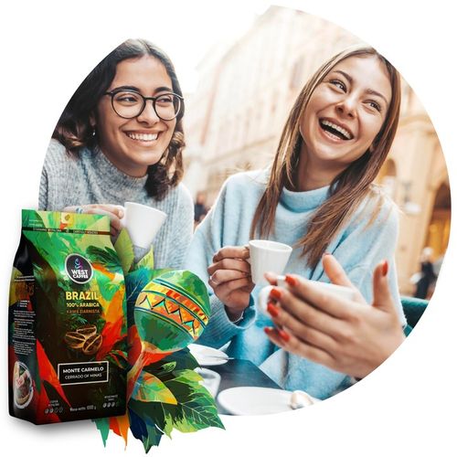 Kawa ziarnista Brazylia 1kg Świeżo Palona - 100% Arabica - Monte Carmelo na Arena.pl