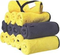 M2M Zestaw Ścierek z Mikrofibry Żółte 3 sztuki 30 x 30 cm