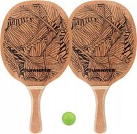 Rakietki drewniane zestaw do tenisa plażowego paletki + piłeczka WAIMEA