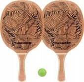 Rakietki drewniane zestaw do tenisa plażowego paletki + piłeczka WAIMEA