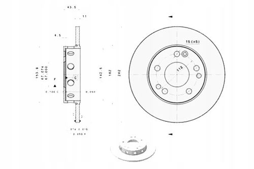 TARCZA HAM PRZOD 262X11 P BREMBO na Arena.pl