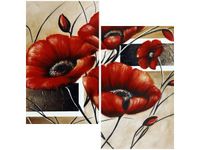 60X60CM POLNE MAKI DWU OBRAZ ŚCIAN