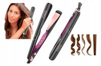 Prostownica Lokówka Do Włosów 2W1 Turystyczna Podróżna Do Loków Jonizacja