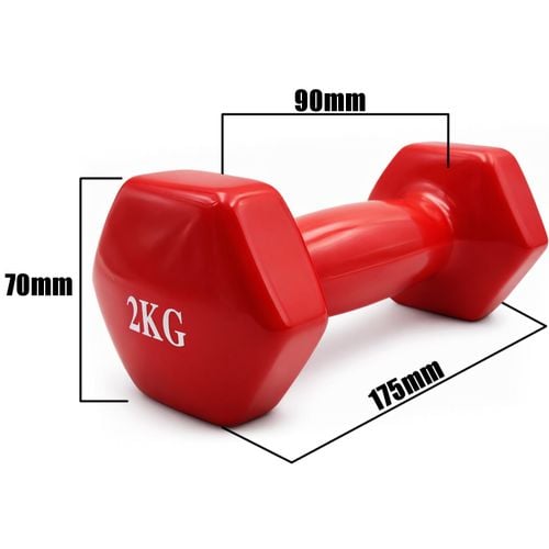 hantel żeliwny powlekany 2kg na Arena.pl