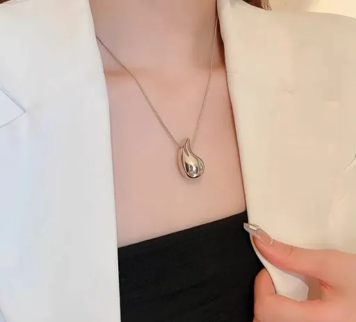 Naszyjnik łańcuszek srebrny KROPLA łezka zdjęcie 10