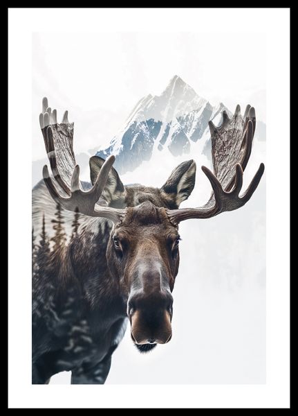 Plakat 30x45cm Łoś Duch Lasu zdjęcie 3
