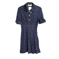 SUGARFREE Letnia Sukienka Damska Prześwitująca Granatowa XS