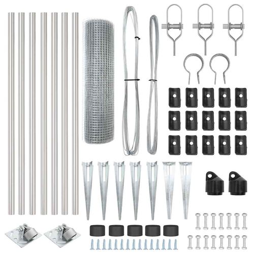 Ogrodzenie z słupkami Srebrny 0.6 x 10 m Stal na Arena.pl