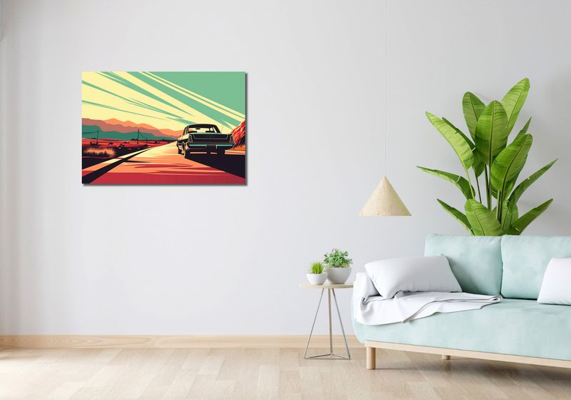 Obraz 90x60cm Droga przez Pustynię zdjęcie 2
