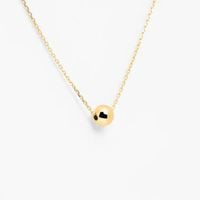 Naszyjnik pozłacany ANIA KRUK złota gładka kulka srebro 925