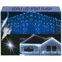 SOPLE 500LED NIEBIESKA GIRLANDA ZEWNĘTRZNA LAMPKI BALKON ISKRY FLASH
