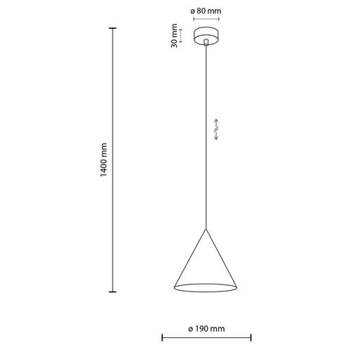 lampa wisząca cono yellow 10077 tk lighting na Arena.pl
