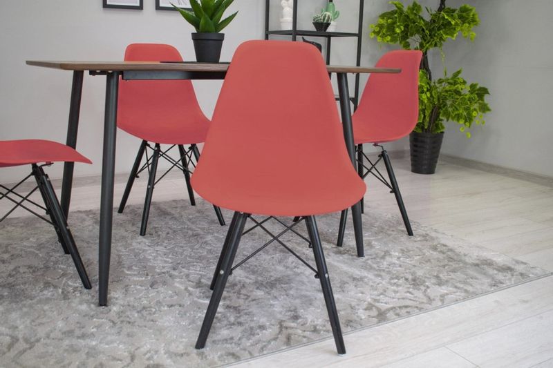 Krzesło OSAKA cynober / nogi czarne x 2 zdjęcie 7