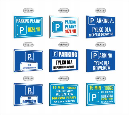 Tabliczka znak informacyjny nadruk UV 40x30 PARKING tylko dla klientów na Arena.pl