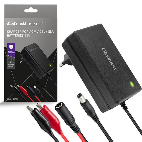 Qoltec Prostownik 12V 2A AGM/GEL/STD zdjęcie 9