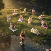 ORYGINALNE Laleczki Pop Mart Labubu The Monsters LAZY YOGA