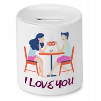 Skarbonka Prezent Walentynki I Love You Z Nadrukiem Ze Zdjęciem