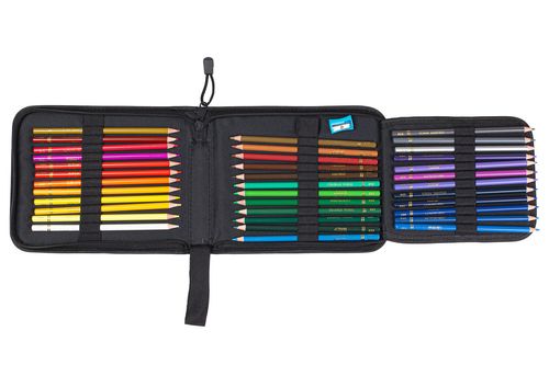 Zestaw Kredki Ołówkowe Piórnik Z Wyposażeniem 48 Kredek na Arena.pl