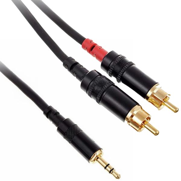 Kabel audio 2x RCA Cinch mini Jack 3,5 mm stereo 3 m pozłacany pro snake zdjęcie 1
