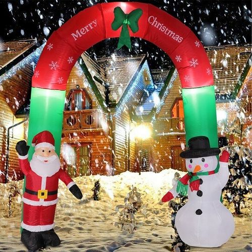 Brama Bramka Dmuchana Ozdoba Świąteczna Mikołaj Bałwan na Święta Duża 240cm na Arena.pl