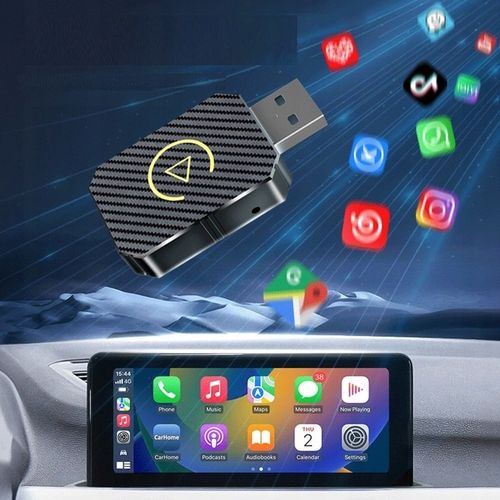BEZPRZEWODOWY ADAPTER ANDROID AUTO CARPLAY 2 W 1 PLUG AND PLAY MINI CAR AI na Arena.pl