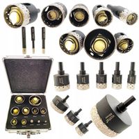 OTWORNICA DIAMENTOWA KORONKA DO GRESU M14 ZESTAW ⌀ 6,8,10,35,68 mm ADAPTER