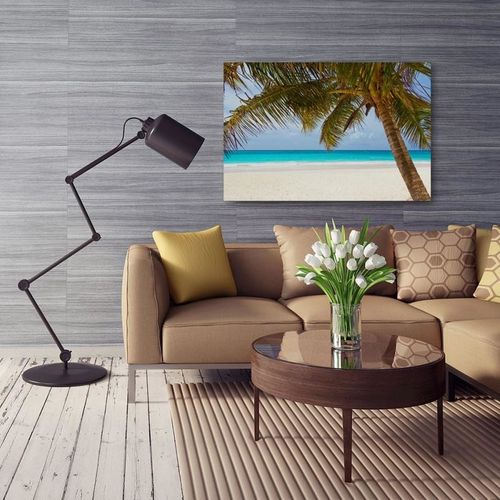 Obraz na płótnie - Canvas, Palma na plaży 40x30 na Arena.pl