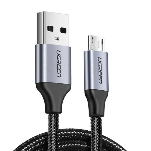 Kabel Ugreen US290 60148 USB-A / micro USB 2.4A 2m - szary zdjęcie 1