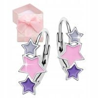Srebrne kolczyki 925 gwiazdki dla dziewczynki dzieci prezent na urodziny