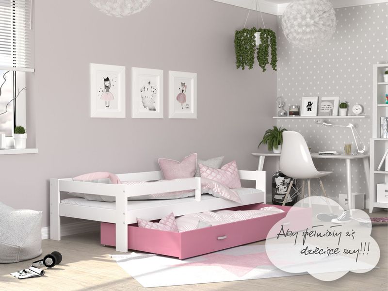 Łóżko dla dzieci HUGO COLOR 190x80 + szuflada + materac na Arena.pl