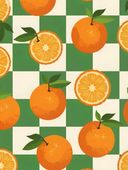 Plakat 60x80cm  Nowoczesny Owoce I Pomarańcze 3 I Pop Art Vintage do Salonu