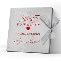 Album na Zdjęcia Welurowy dla Zakochanych z NADRUKIEM Prezent na Walentynki
