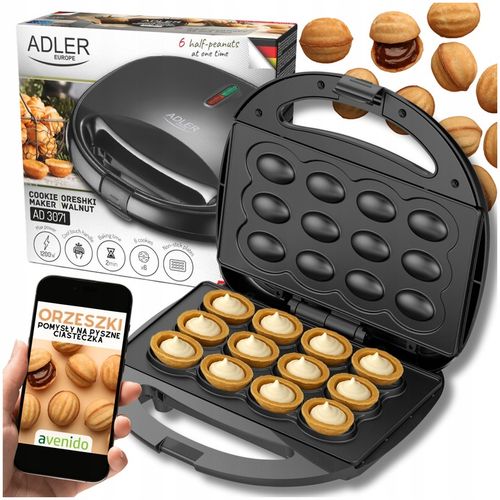 OPIEKACZ DO ORZESZKÓW CIASTEK Forma 12 sztuk 1200W Powłoka na Arena.pl