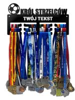 Wieszak na medale KRÓL STRZELCÓW twoje imię dowolny tekst 59.1
