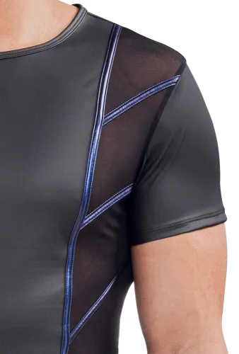 nek męska koszulka 3xl czarna z niebieskimi akcentami i siateczką na Arena.pl