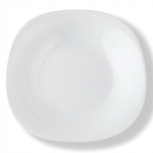 Serwis zestaw obiadowy talerze kwadratowe na 6 osób biały 18 elementów na Arena.pl