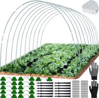 Łuki Tunelowe do Ogrodu DIY Zestaw Włókno Szklane 18 Elementów Zielony