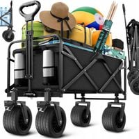 Wózek Turystyczny Plażowy Składany Ogrodowy Transportowy KOŁA TERENOWE